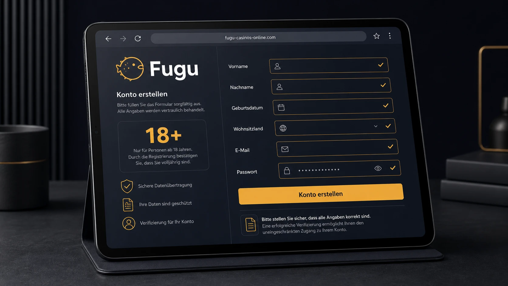 Fugu Casino Register – Registrierung durchführen